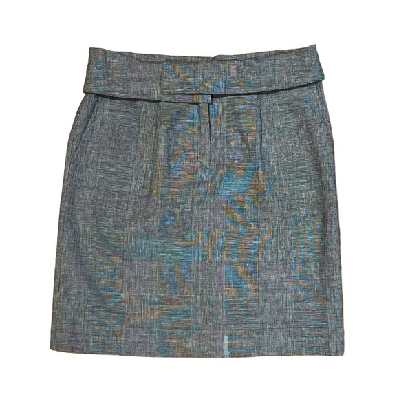 Anthropologie | Cordelia Plaid Mini Skirt Fold-Over Pleated Waist Black, Size 6 - Picture 1 of 2